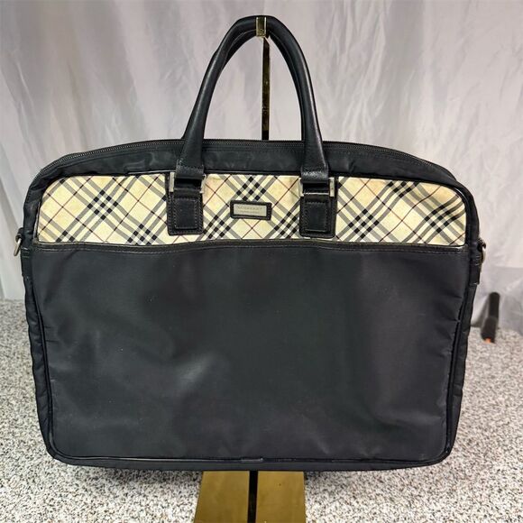 Burberry Black Label Nova Check Business Bag Briefcase Unisex - Picture 1 of 13
